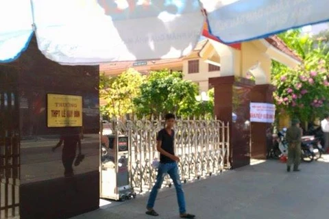 Một điểm thi trung học phổ thông ở Thái Bình. (Ảnh minh họa: PV/Vietnam+)