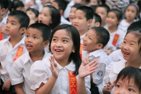 Học sinh trường Tiểu học Trần Quốc Toản, Hà Nội. (Ảnh: TTXVN)