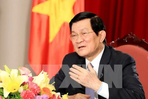 Chủ tịch nước Trương Tấn Sang. (Ảnh: TTXVN)