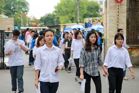 Thí sinh dự thi trung học phổ thông quốc gia. (Ảnh: Lê Minh Sơn/Vietnam+)