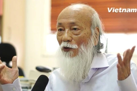 Phó giáo sư Văn Như Cương cũng nổi tiếng là người nổi tiếng với những đóng góp hết sức thẳng thắn cho sự phát triển của giáo dục Việt Nam. (Ảnh: PV/Vietnam+)