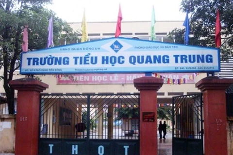 Trường Tiểu học Quang Trung. (Ảnh: An ninh Thủ đô)