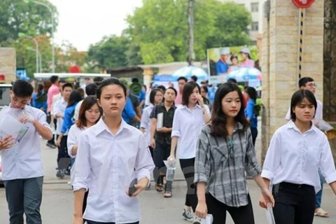 Thí sinh dự thi trung học phổ thông quốc gia. (Ảnh: Minh Sơn/Vietnam+)