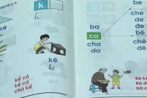 Sách giáo khoa công nghệ giáo dục. (Ảnh: PV/Vietnam+)