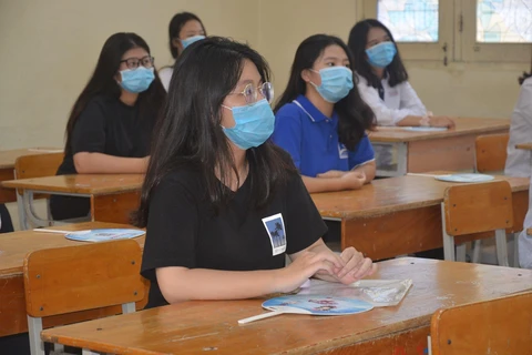 Thí sinh dự thi Tốt nghiệp Trung học phổ thông. (Ảnh: PV/Vietnam+)