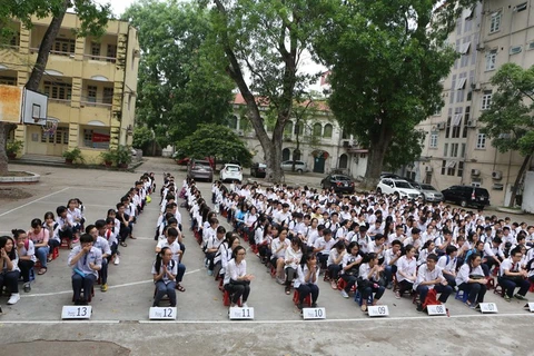 Học sinh Hà Nội dự thi vào lớp 10. (Ảnh: PV/Vietnam+)