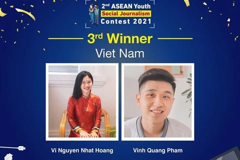 Hai sinh viên Hoàng Nguyễn Nhật Vi và Phạm Quang Vinh. (Ảnh: PV)
