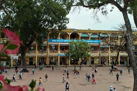 Trường Tiểu học Thanh Liệt, huyện Thanh Trì, Hà Nội. (Ảnh: Phạm Mai/Vietnam+)