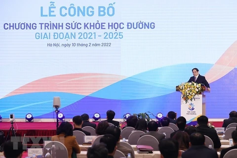 Thủ tướng Phạm Minh Chính phát biểu chỉ đạo tại buổi lễ. (Ảnh: TTXVN)