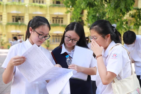 Thí sinh dự thi vào lớp 10 của Hà Nội năm 2023. (Ảnh: Việt Anh/Vietnam+)