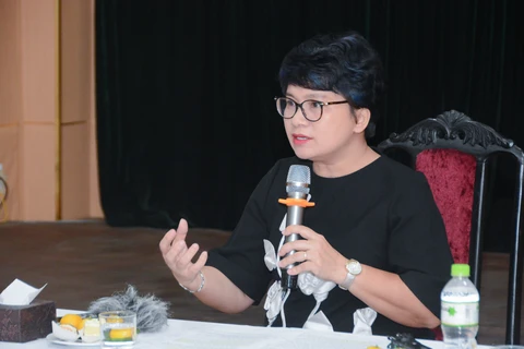 Phó Giáo sư Nguyễn Thu Thủy chia sẻ về đào tạo nhân lực cho ngành công nghiệp bán dẫn. (Ảnh: PV/Vietnam+)