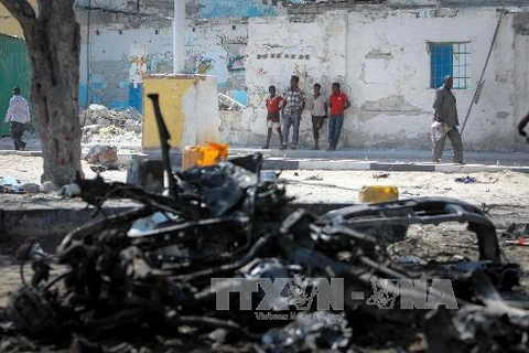 Hiện trường một vụ đánh bom ở Somalia (Nguồn: AFP/TTXVN)