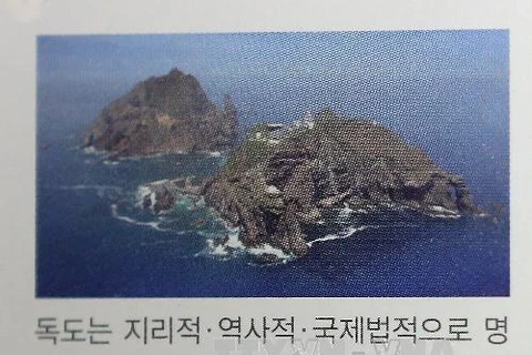 Đảo Dokdo/Takeshima được đăng trên sách Trắng Quốc phòng Hàn Quốc (Nguồn: Yonhap/TTXVN)