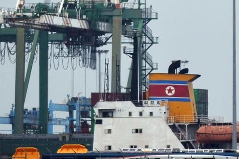 Tàu Chong Chon Gang bị bắt giữ tại Panama (Nguồn: AFP/TTXVN)