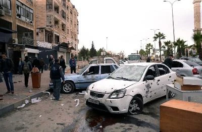 Một vụ tấn công mà Syria cho là do các nhóm Hồi giáo cực đoan gây nên ở Aleppo (Nguồn: AệP/TTXVN)