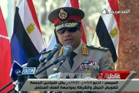 Tư lệnh Lực lượng vũ trang Ai Cập Abdel Fattah al-Sisi (Nguồn: TTXVN)