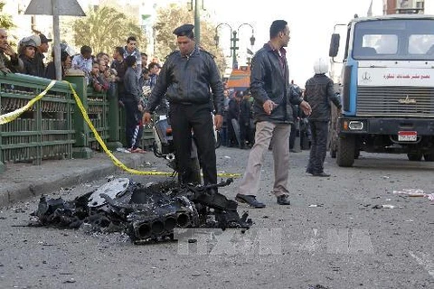 Hiện trường một vụ nổ tại Cairo (Nguồn: AFP/TTXVN)