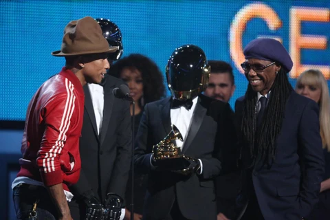 Video Daft Punk đeo mặt nạ robot lên nhận giải Grammy