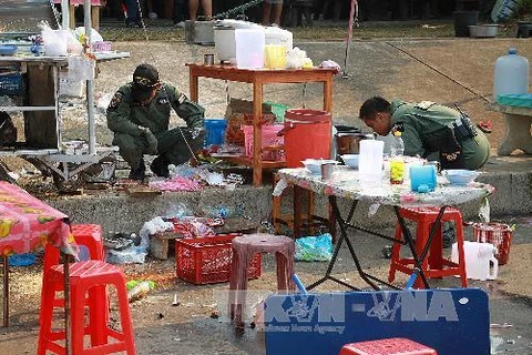 Hiện trường vụ xả súng tại Thái Lan mới đây ở tỉnh Trat (Nguồn: AFP/TTXVN)