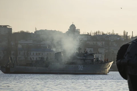 Tàu hải quân Nga ở Sevastopol (Nguồn: AP)