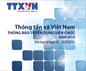 Thông báo tuyển dụng viên chức của TTXVN