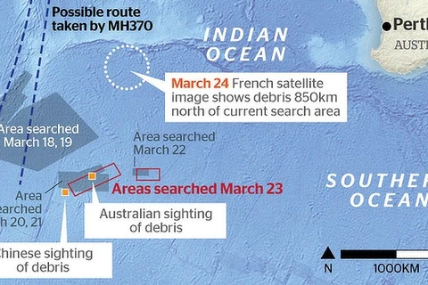 Mỹ cử đội định vị hộp đen tới vùng nghi có mảnh vỡ MH370