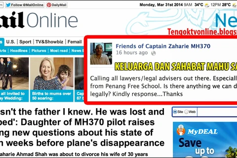 Malaysia cân nhắc kiện báo chí “đưa tin sai” về vụ MH370