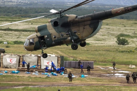 Trực thăng Mi8 của Nga ở Afghanistan (Nguồn: Itar-Tass)