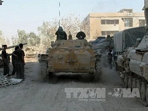 Xe tăng của quân đội Syria (Nguồn: AFP/TTXVN)