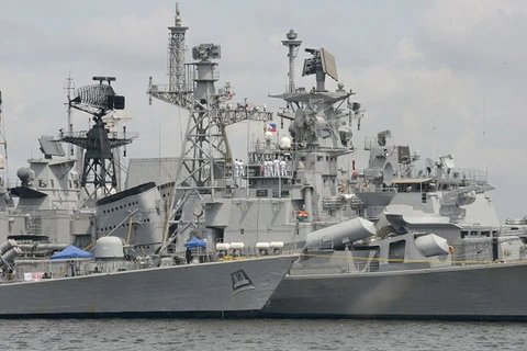 Tàu chiến Ấn Độ đến Vladivostok tập trận chung với Hải quân Nga 