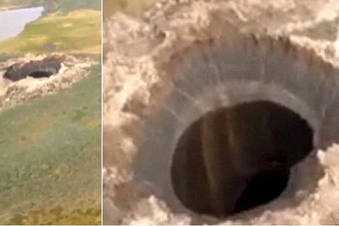 Miệng hố khổng lồ xuất hiện tại Siberia: Do thiên thạch hay UFO?