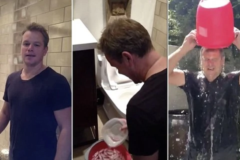 Matt Damon thử thách "Ice Bucket" bằng nước lấy từ bồn cầu