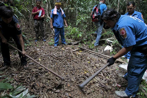 Malaysia phát hiện hố chôn tập thể của bọn buôn người gần Thái Lan