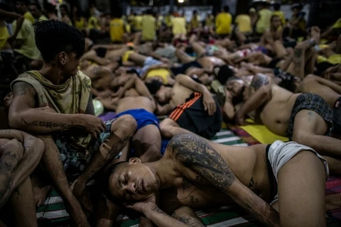 [Photo] Hãi hùng với cảnh quá tải trong các nhà tù ở Philippines