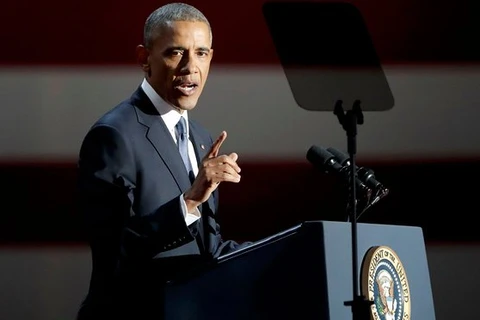 Trực tiếp Tổng thống Mỹ Obama đọc diễn văn chia tay Nhà Trắng