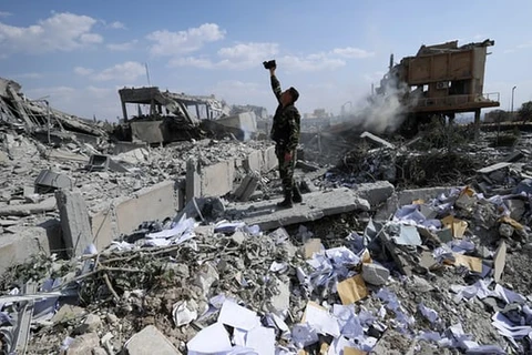 Syria: Hình ảnh đổ nát tại trung tâm nghiên cứu khoa học bị không kích