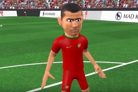 Tái hiện lại cú hat-trick của Cristiano Ronaldo bằng hoạt hình