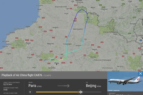 Máy bay Trung Quốc bị đe dọa khủng bố, buộc phải quay lại Paris