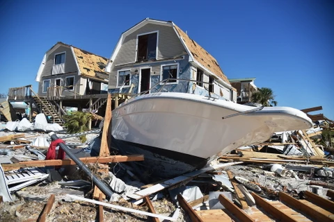 Hình ảnh siêu bão Michael tàn phá nhiều bang của nước Mỹ