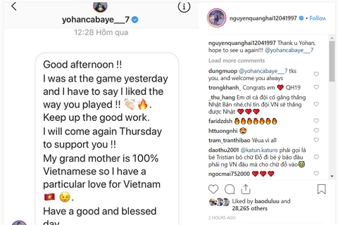 Tuyển thủ Pháp Cabaye gửi tin nhắn chúc Quang Hải tỏa sáng ở Asian Cup