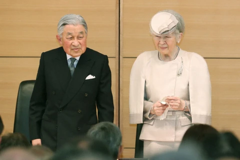 Nhật hoàng Akihito và Hoàng hậu Michiko (Nguồn: Kyodo)