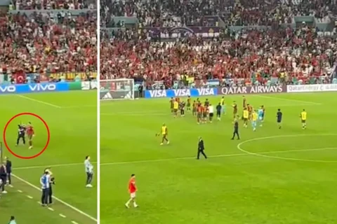 [Video] Ronaldo lại gây tranh cãi khi bỏ vào đường hầm trước đồng đội
