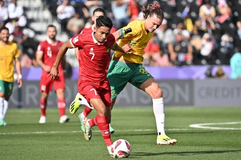 Indonesia từng thua Australia 0-4 ở Asian Cup hồi đầu năm (Nguồn: AFP/TTXVN)