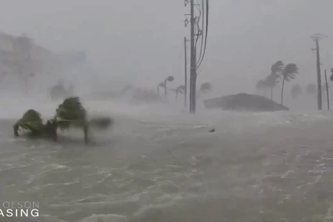 Video sức tàn phá ghê gớm của siêu bão Helene khi đổ bộ vào Mỹ