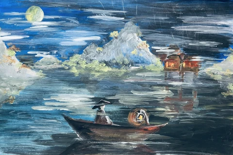 'Thơ đi sứ' sống động trong tranh màu nước của họa sỹ 17 tuổi