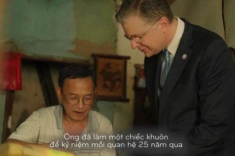 Ông Phạm Văn Quang và đại sứ Mỹ Daniel Kritenbrink (Ảnh: Chụp màn hình)