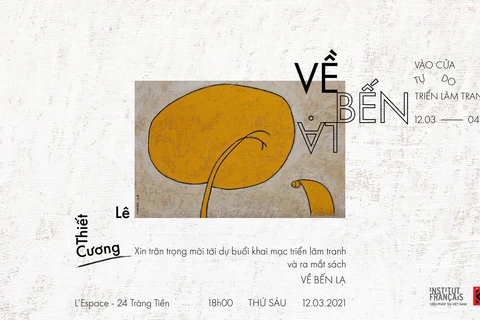 Triển lãm “Về Bến lạ”: Lê Thiết Cương vẽ tranh từ thơ của Đặng Đình Hưng