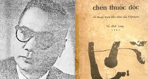 Tác giả Vũ Đình Long và tác phẩm ''Chén thuốc độc.'' (Ảnh tư liệu)