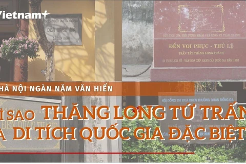 Vì sao Thăng Long tứ trấn được công nhận là di tích quốc gia đặc biệt? (Ảnh: Minh Anh/Vietnam+)