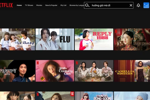 Tựa phim ''Hướng gió mà đi'' đã không còn được tìm thấy trên nền tảng Netflix Việt Nam. (Ảnh chụp màn hình)